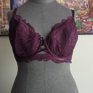 Elegant Lace Bralette in Purple